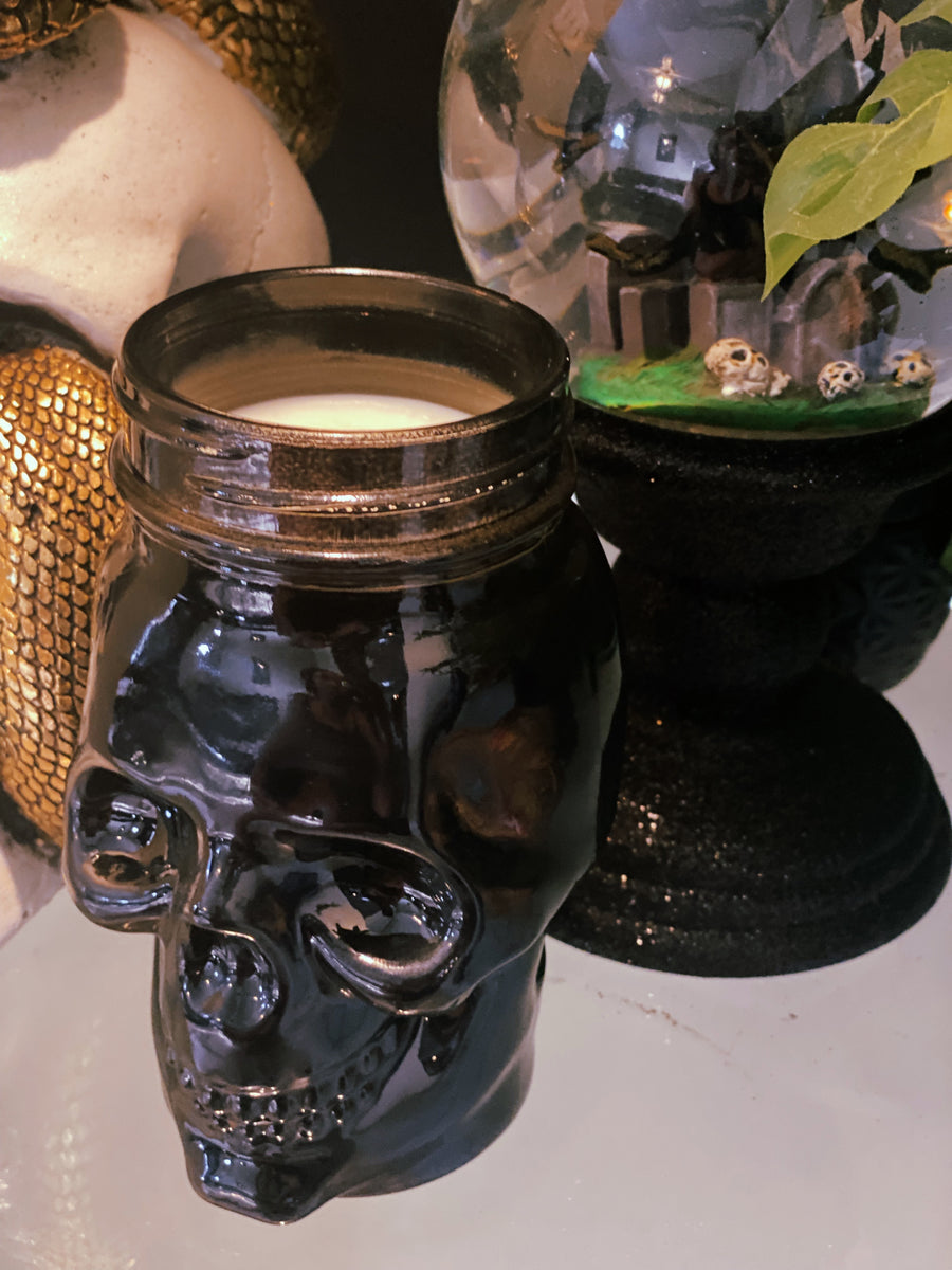 Skull Shaped Soy Wax Blend Candle – Prairie Poured Candle Co.